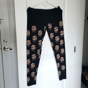 Black Dollar sign leggings